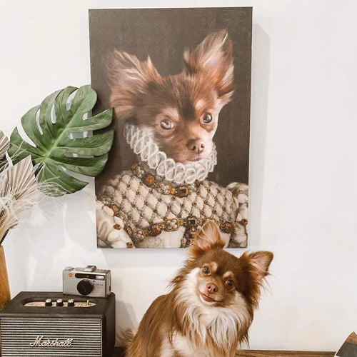 Crown and Paw - Canvas The Princess - Custom Pet Canvas