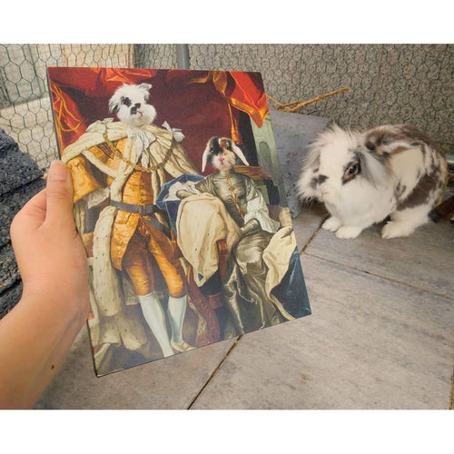 Crown and Paw - Canvas The Royal Couple - Custom Pet Canvas