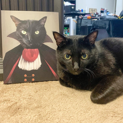 Crown and Paw - Canvas The Vampire - Custom Pet Canvas