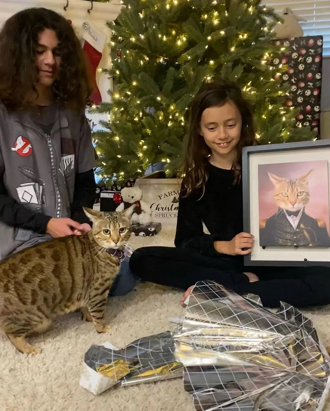 Unboxing Portrait with Cat