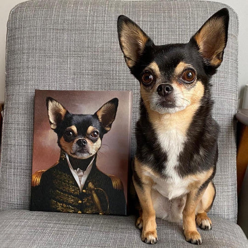 Crown and Paw - Canvas The General - Custom Pet Canvas