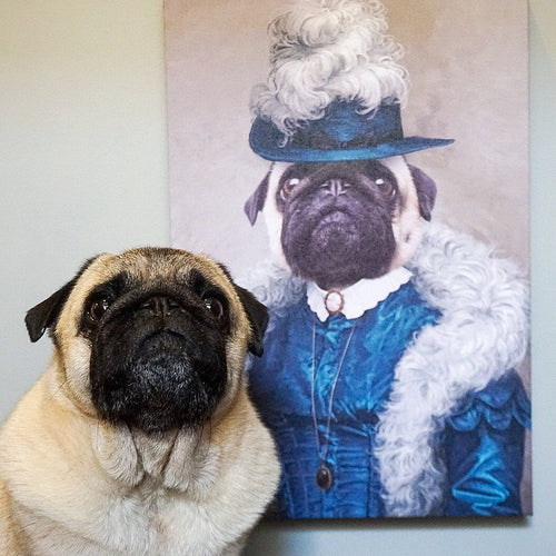 Crown and Paw - Canvas The Boa Lady - Custom Pet Canvas