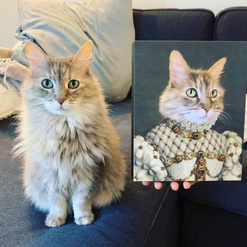 Crown and Paw - Canvas The Princess - Custom Pet Canvas