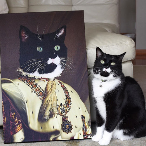 Crown and Paw - Canvas The Emperor - Custom Pet Canvas