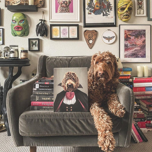 Crown and Paw - Canvas The Vampire - Custom Pet Canvas