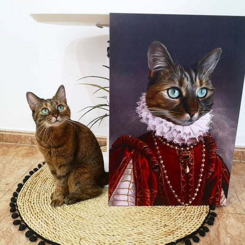 Crown and Paw - Canvas The Queen of Roses - Custom Pet Canvas