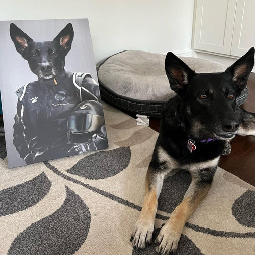 Crown and Paw - Canvas The Race Car Driver - Custom Pet Canvas