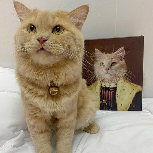 Crown and Paw - Canvas The Young King - Custom Pet Canvas