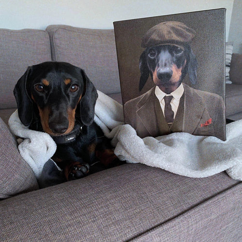 Crown and Paw - Canvas The British Gangster - Custom Pet Canvas