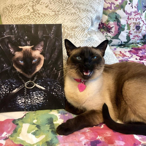 Crown and Paw - Canvas The Lady of the North - Custom Pet Canvas