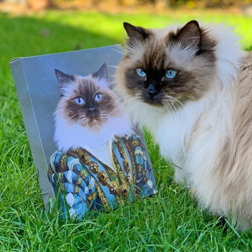 Crown and Paw - Canvas The Sapphire Queen - Custom Pet Canvas