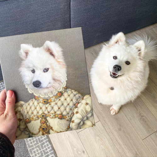 Crown and Paw - Canvas The Princess - Custom Pet Canvas