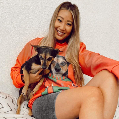 Crown and Paw - Custom Clothing Christmas Bundle Deal: Pet Face Sweatshirt and Socks (Save $30)