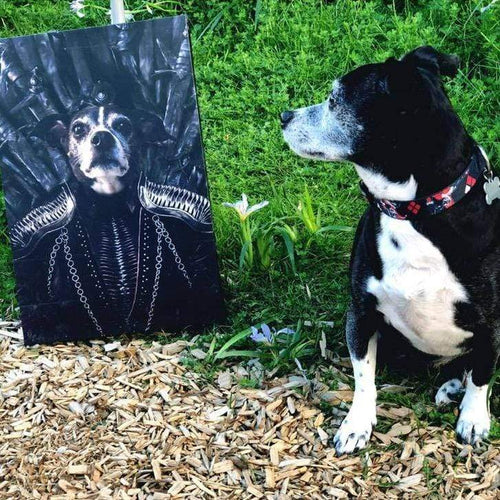 Crown and Paw - Canvas The Queen of the Seven Kingdoms - Custom Pet Canvas