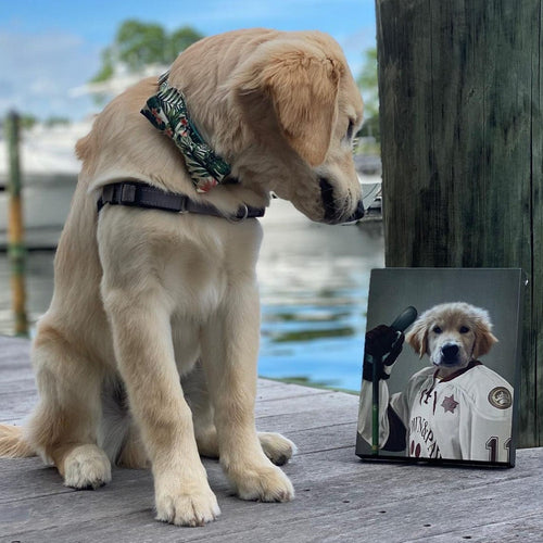 Crown and Paw - Canvas The Ice Hockey Player - Custom Pet Canvas