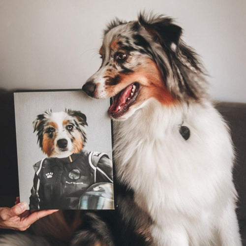 Crown and Paw - Canvas The Race Car Driver - Custom Pet Canvas