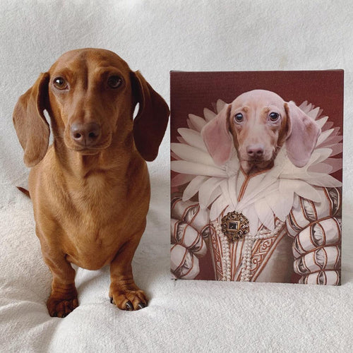 Crown and Paw - Canvas The Queen - Custom Pet Canvas