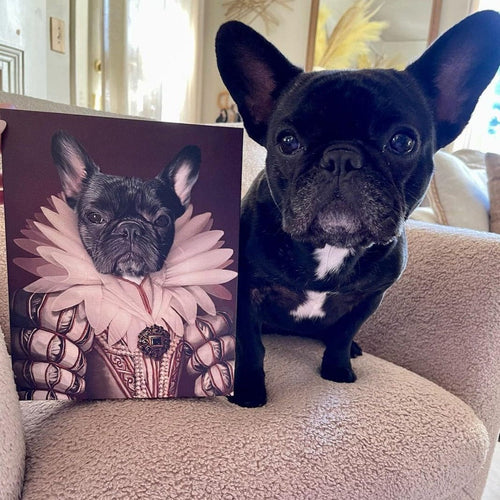 Crown and Paw - Canvas The Queen - Custom Pet Canvas