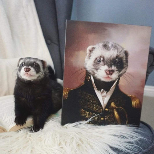 Crown and Paw - Canvas The General - Custom Pet Canvas