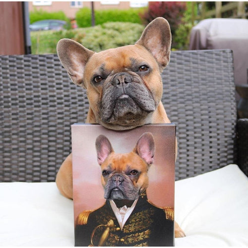 Crown and Paw - Canvas The General - Custom Pet Canvas