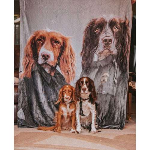 Crown and Paw - Blanket The Officers - Custom Pet Blanket